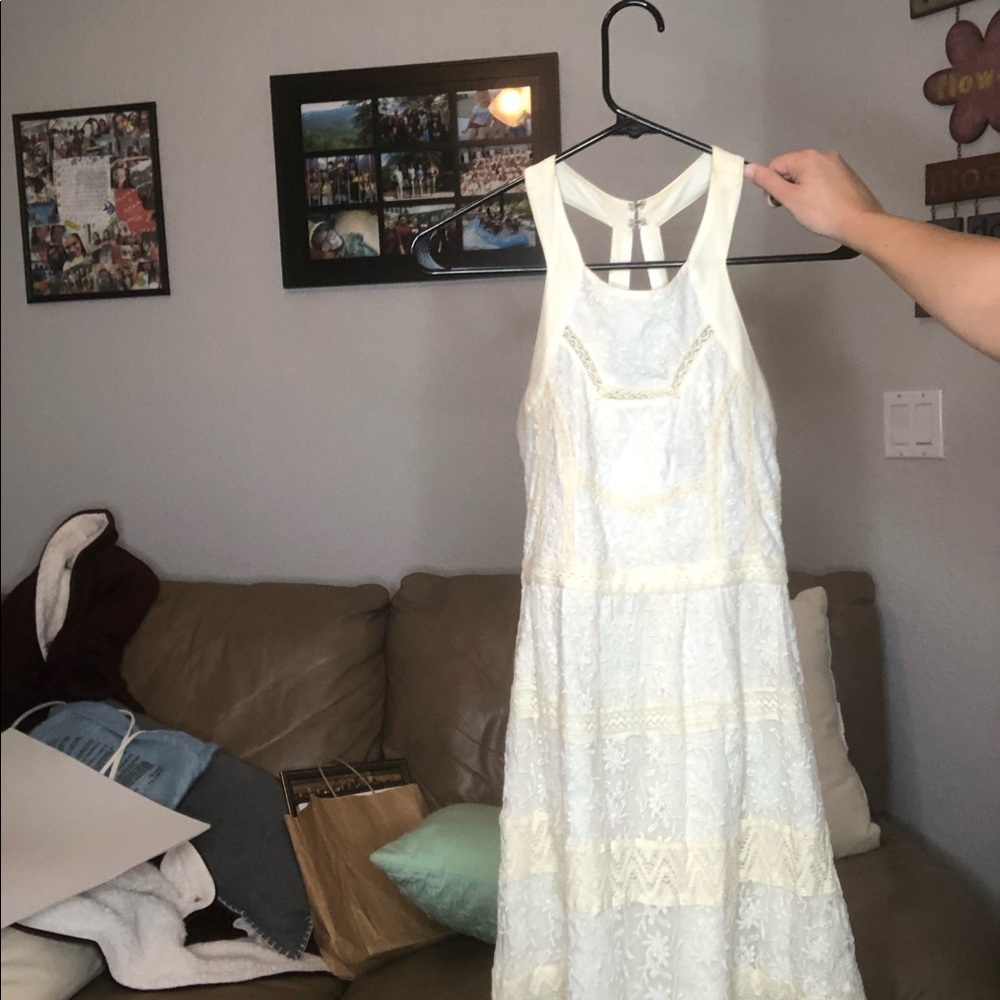 White pattered dress